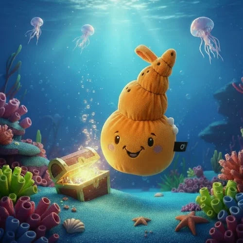 Lenabo Hörspiel „Der Schatz des Meeres“ von Lenabie Mia (Muschel) – zauberhaftes Hörspiel für Kinder ab 3 Jahren, Mia entdeckt eine geheimnisvolle Schatztruhe auf dem Meeresgrund und lernt, dass der wahre Schatz Freundschaft und Mut sind, liebevoll erzählte Unterwasser-Geschichte mit sanften Meeresgeräuschen, Blubbern und ruhiger Musik, fördert Fantasie, Zuhören und emotionale Entwicklung, ideal als beruhigendes Hörabenteuer oder Einschlafgeschichte in der Lenabo App.