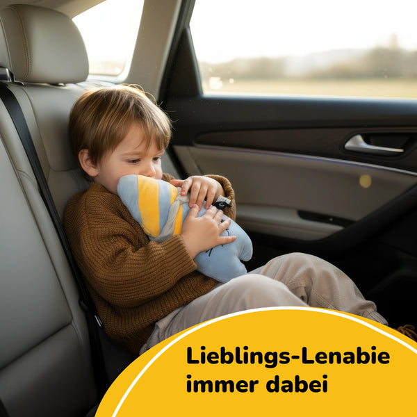 Lenabie Nalu (Surfboard) als treuer Begleiter im Auto und auf Reisen – weiches Kuscheltier für Babys und Kleinkinder, kombinierbar mit dem Lenabo Smart Speaker, mitwachsendes Smart Toy von 0–7 Jahren
